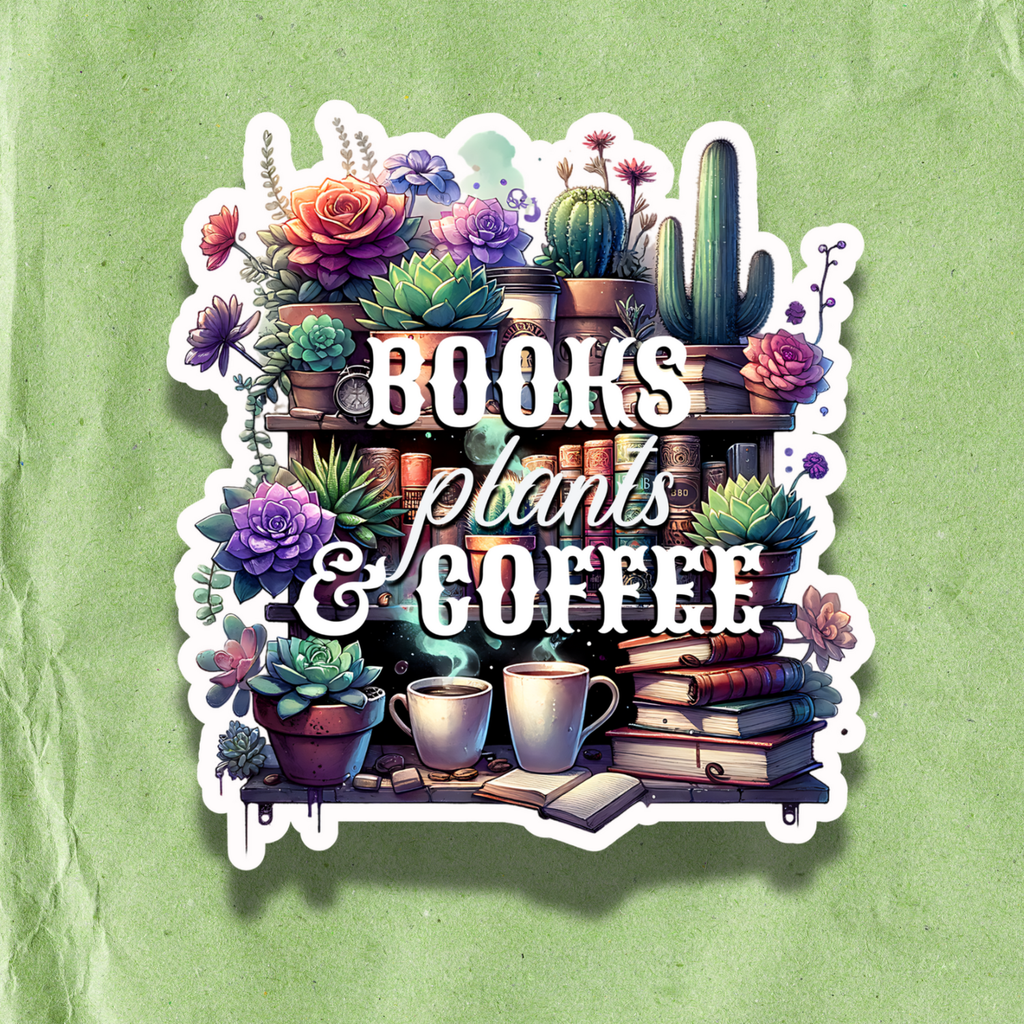 Books, Plants, and Coffee