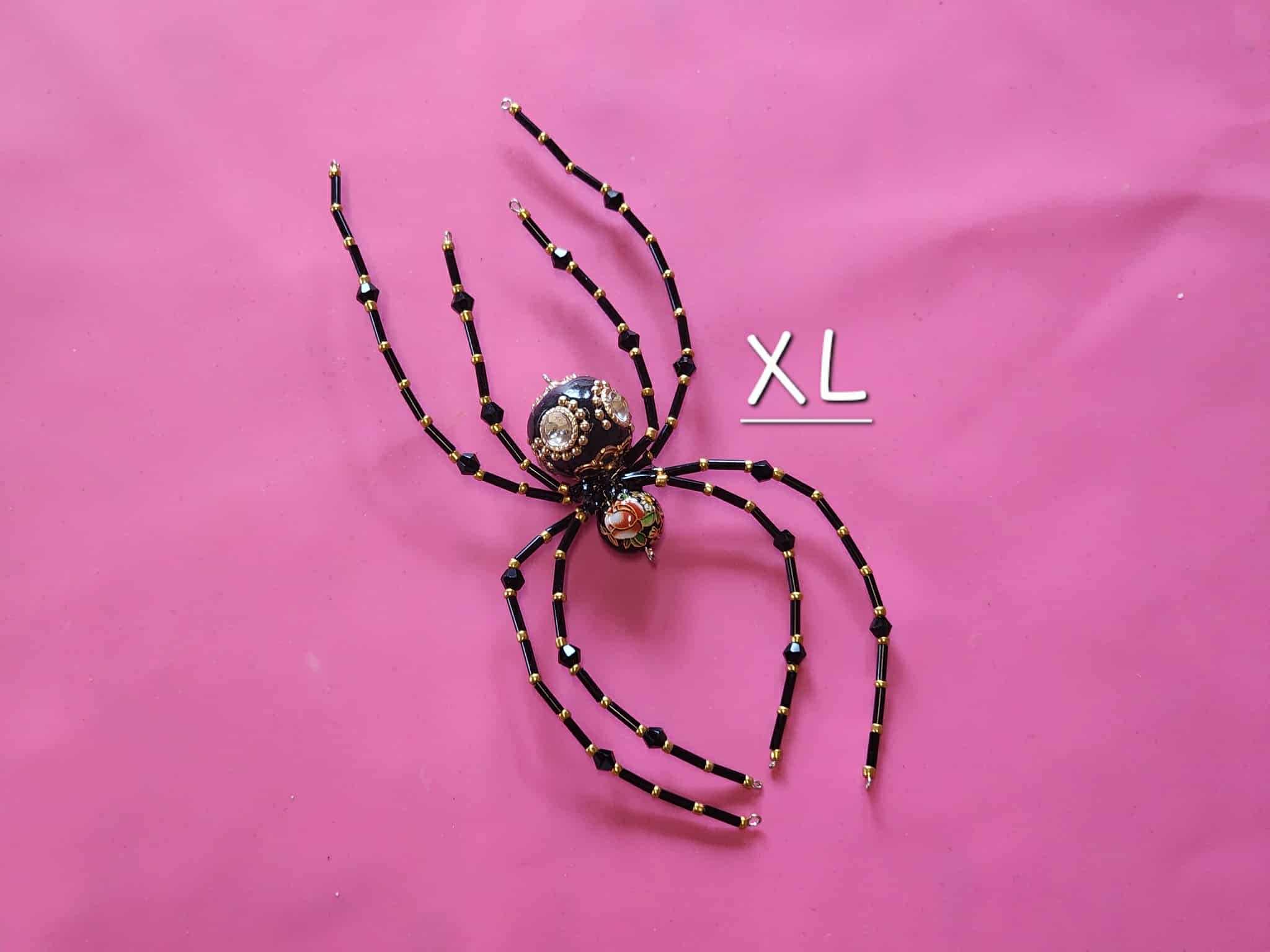 Black & Gold Beaded Spider