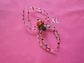 Festive Red & Green Beaded Spider