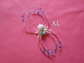 Frosted Blue & Pink Beaded Spider