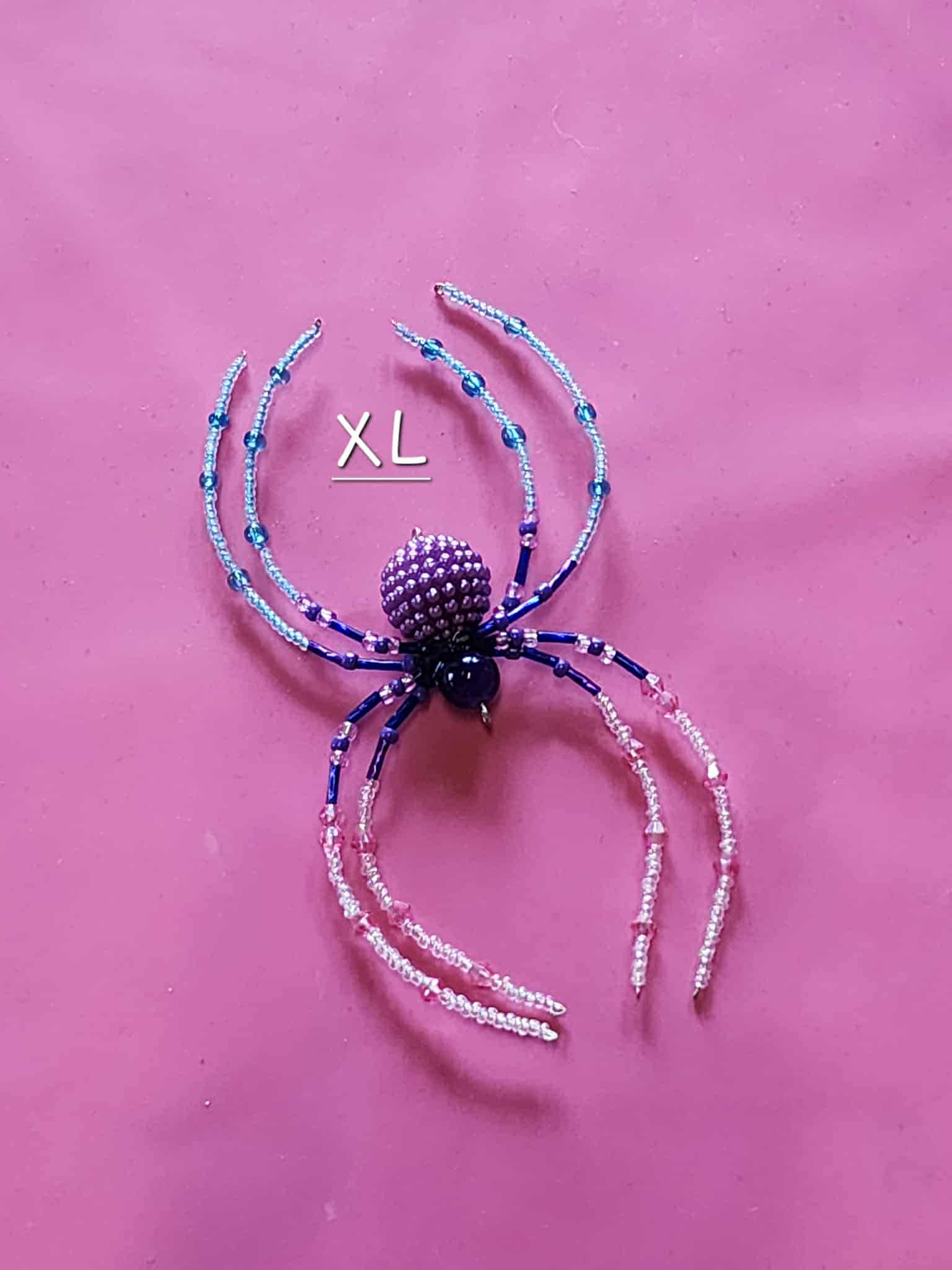 Mystic Purple & Shimmer Blue Beaded Spider