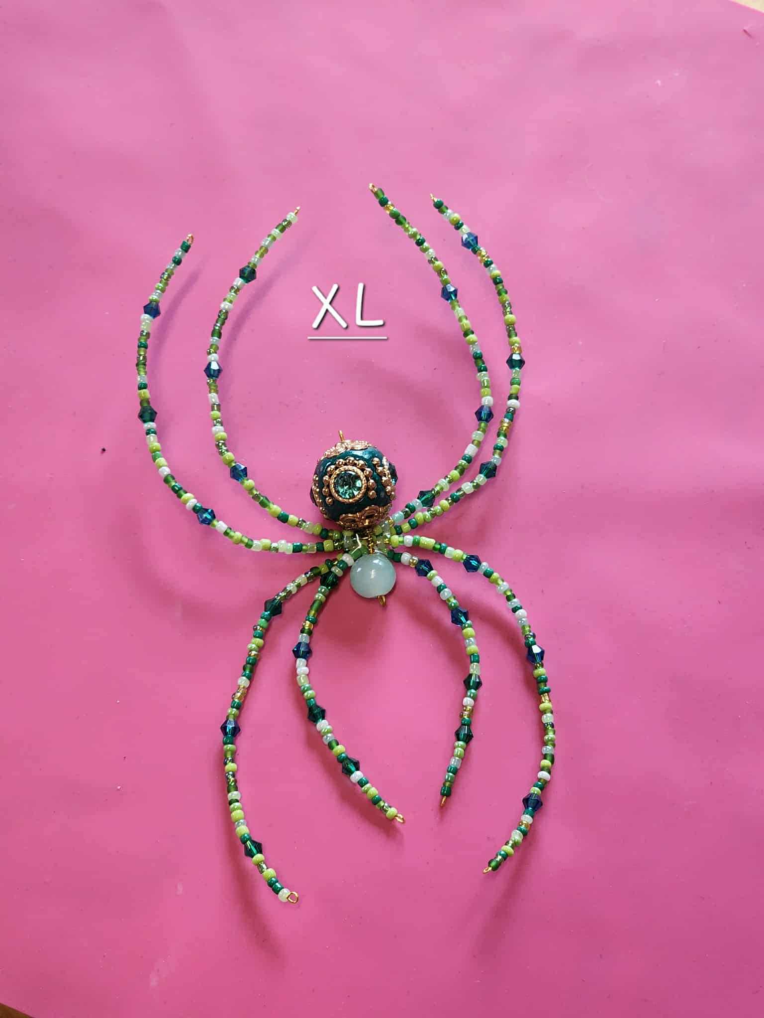 Blue Jewel Beaded Spider